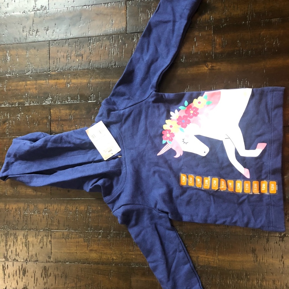 Carters kids unicorn hoodie shirt